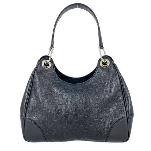 Gucci Metal Fittings One-shoulder Bag Leather Black Shoulder Bag - Picture 1 of 7